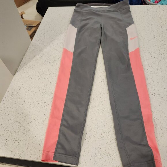 Grey & Pink Nike Tights Size XL - Picture 1 of 5